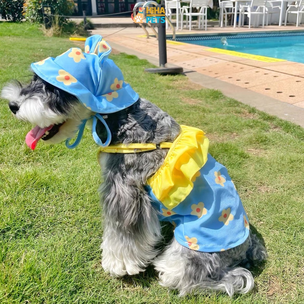 Áo Bơi Cho Chó Mèo Có Nón Quần Áo Bơi Cho Thú Cưng Hàn Quốc Thời Trang Cao Cấp Hiha Pets.