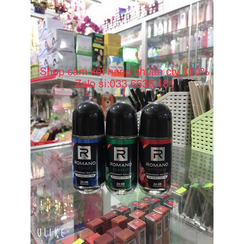 lăn ngăn mùi ROMANO 50ml [ chuẩn hàng cty 100%]