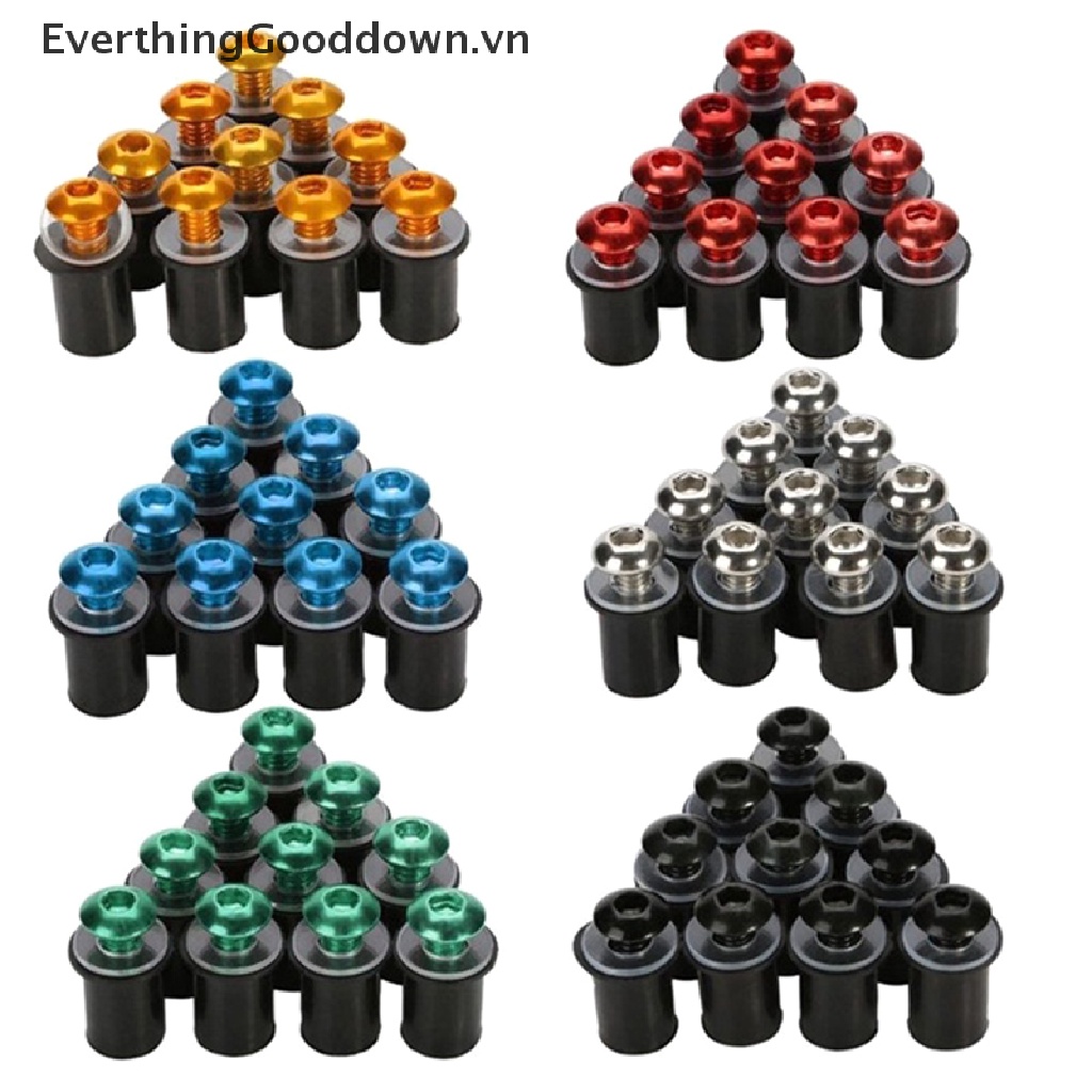 Set 10 Ốc Vít M5 15mm Chuyên Dụng Cho Kính Chắn Gió Xe Mô Tô