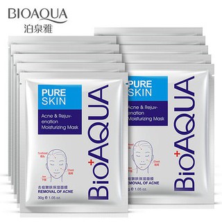 Combo 5 miếng mặt nạ bạc cải thiện mụn đỏ mask Pure Skin Bioaqua nội địa Trung