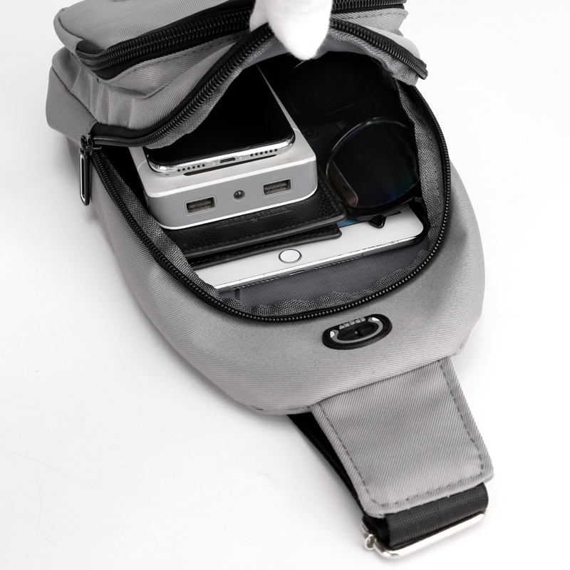 Túi đeo chéo vai vải bố phong cách mới sức chứa lớn đơn giản dễ phối đồ cho nam