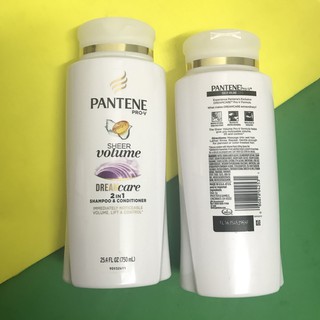 Dầu gội và xả pantene clacssic clean 2in1 mỹ 750ml