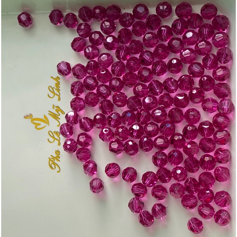 5 viên pha lê tròn 6ly chính hãng Swarovski