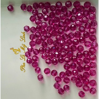 10 viên pha lê tròn 6ly chính hãng Swarovski
