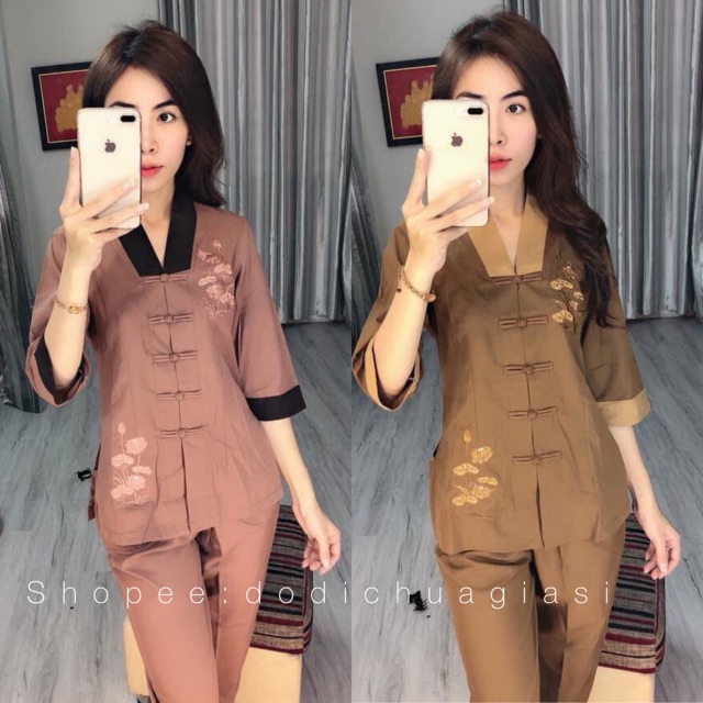 Đồ Lam Đi Chùa # Mẫu La Hán Phối# Quần Áo Nữ #Đồ Bộ