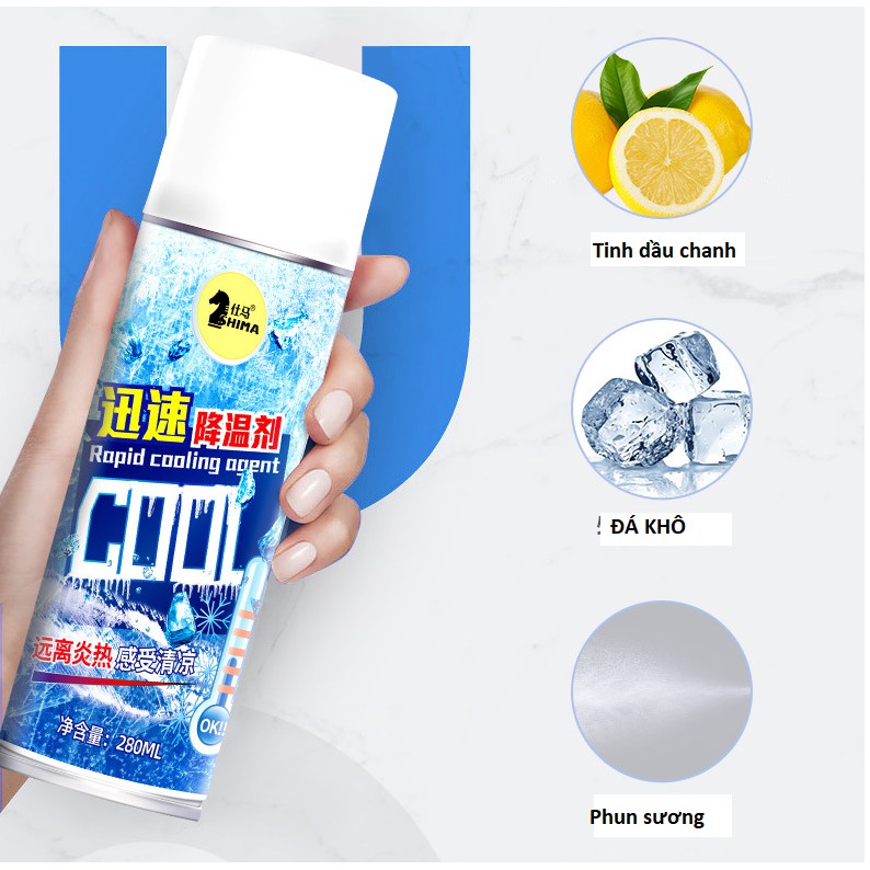 Bình xịt làm lạnh mát tức thời 280ml