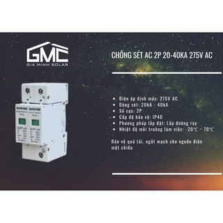 Thiết bị chống sét ac 2p/20 - 40ka/275vac