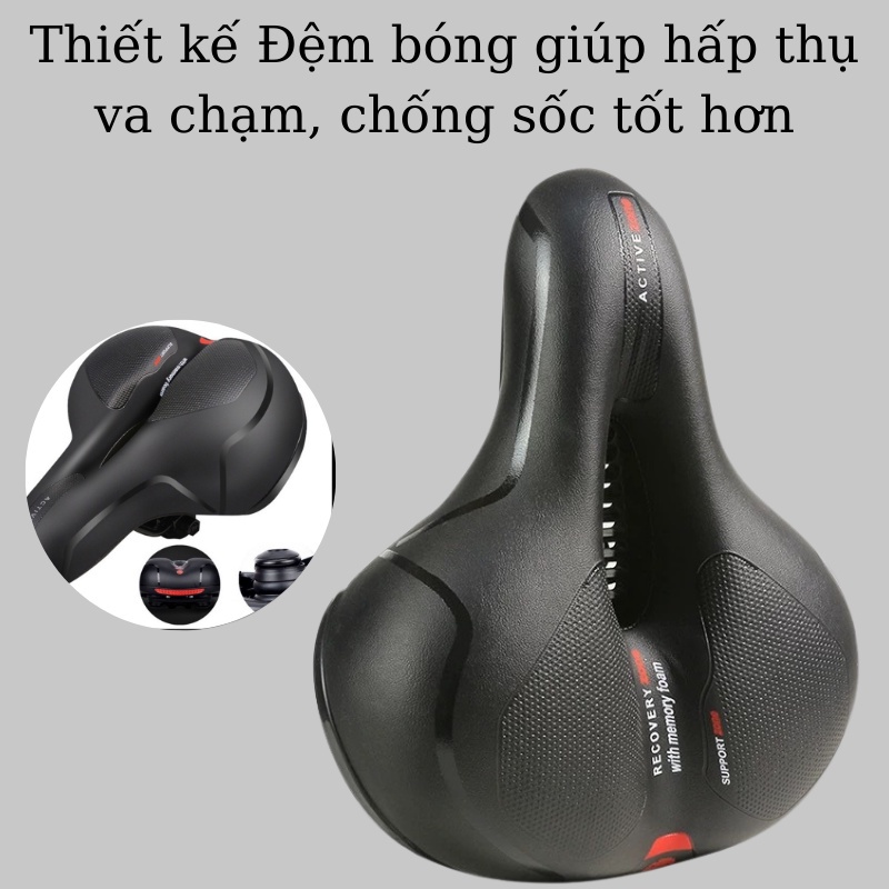 Yên Xe Đạp Thể Thao Cao Cấp SPORT SADIE Có Lỗ Thoáng Khí Siêu Nhẹ, Bọc Yên Xe Đạp Silicol