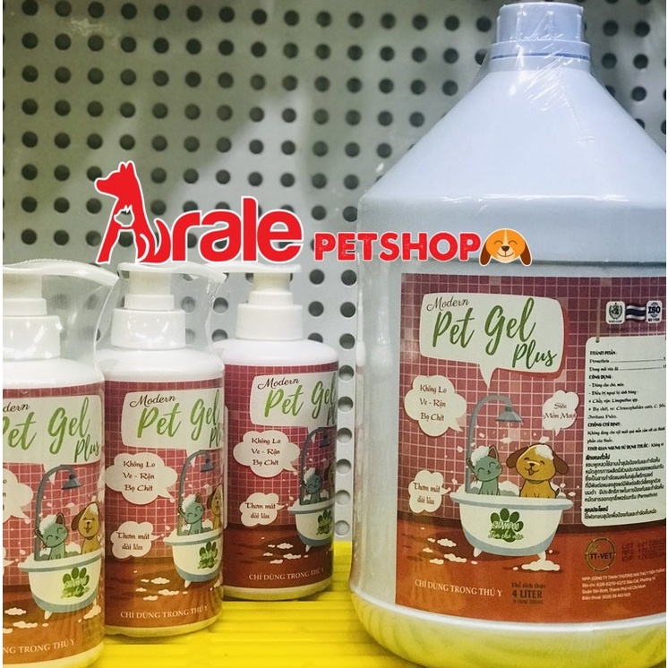Sữa tắm Pet Gel PLus khử mùi, mượt lông, loại bỏ ve, rận, bọ chét cho chó mèo - 500ML