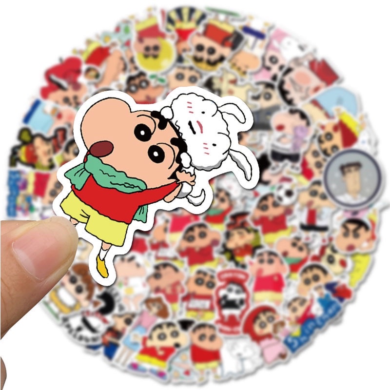Hình Dán Sticker Shin Cậu Bé Bút Chì Chống Thấm Nước Trang Trí Mũ Bảo Hiểm, Vật dụng