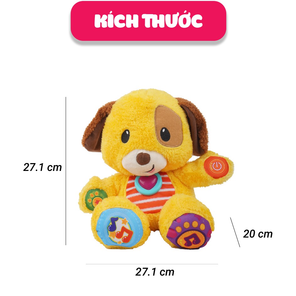 Chú chó Puppy biết hát Winfun 0669 - Đồ chơi thú bông đáng yêu có nhạc,  phát triển giác quan cho bé