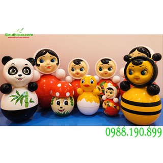 Lật đật Nga số 3 mẫu hoa dành cho bé