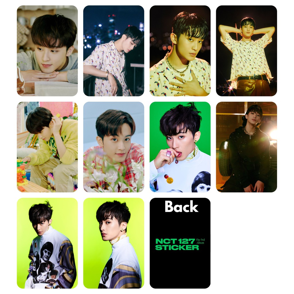 Set 10 Card giấy bo góc 2 mặt NCT 127 - STICKER cán màng mờ