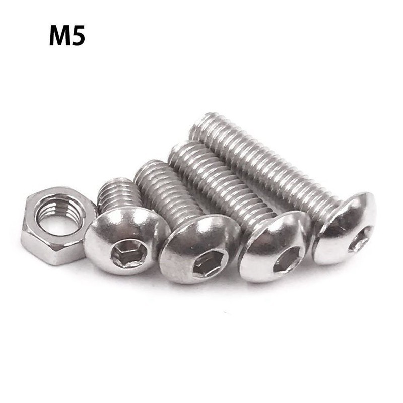 Bộ 500 vít kèm đai ốc và cờ lê M3 M4 M5 bằng thép không gỉ tiện dụng