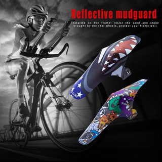 Tấm chắn bùn lốp xe đạp leo núi MTB trước sau bằng nhựa phản quang