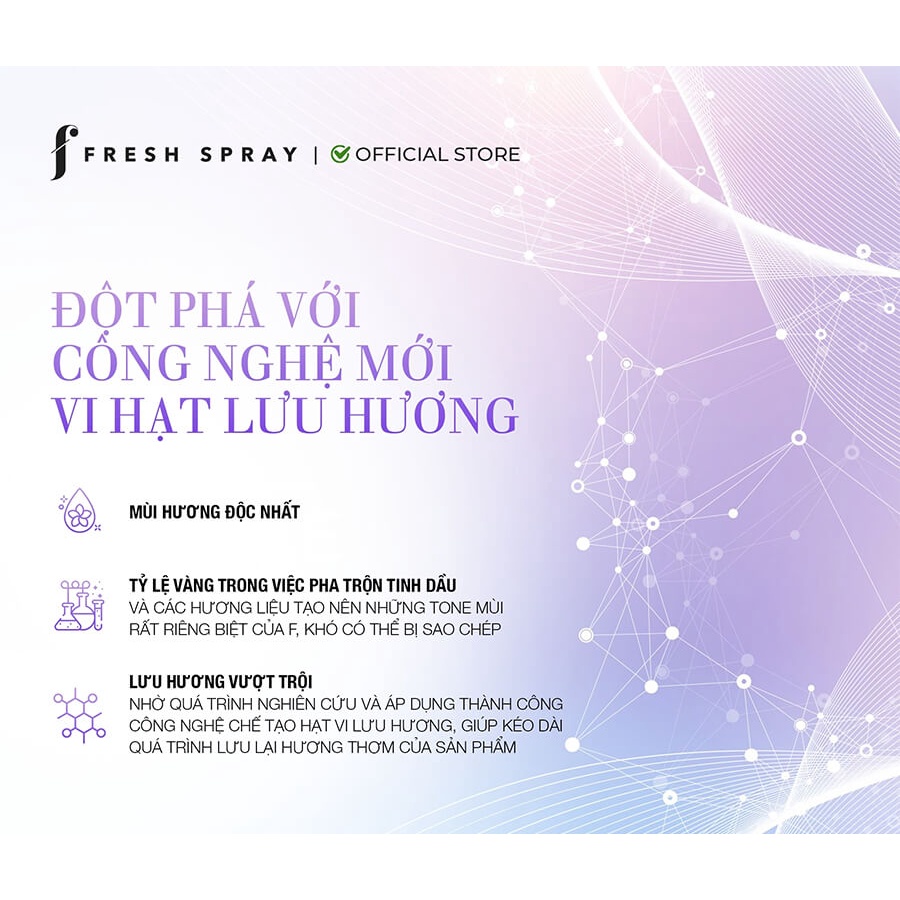 Nước Hoa Unisex F Fresh Spray Chill In The Wood, Dance In The Rain, Kiss In The Club Lưu Hương đến 24 Tiếng chai 100ml