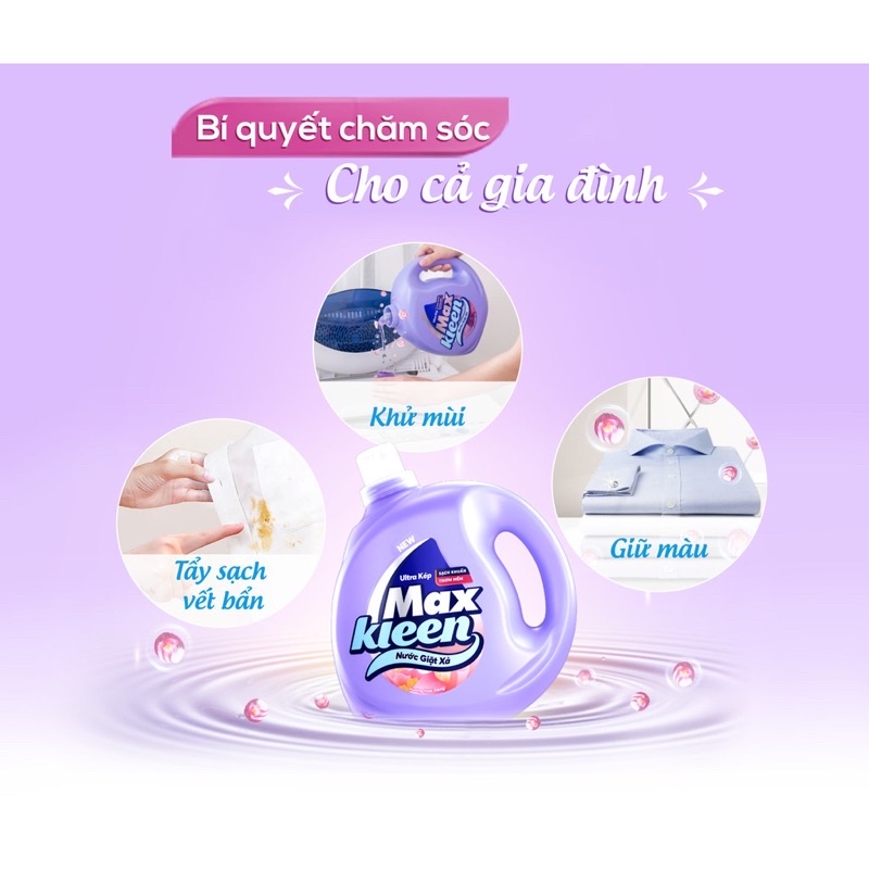 Túi Nước Giặt Xả Maxkleen Hương Huyền Diệu 2.4KG/3.8KG