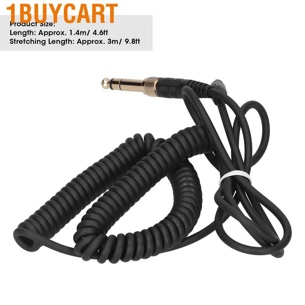 1buycart Stretchable Spring Headphone Audio Cord Replacement for Audio‑Technica ATH‑M50X M40X