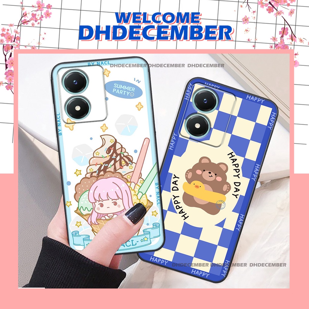 Ốp lưng Vivo Y02S - BẢO VỆ CAMERA in hình 3D GẤU HỒNG-GẤU BEER -CỰC XINH-RẺ