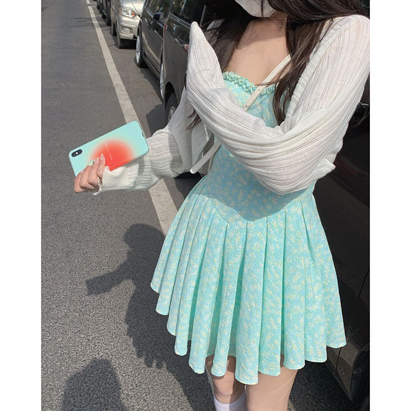 【ZHELIHANGFEI】 Áo Khoác Cardigan Dệt Kim Tay Dài Chống Nắng