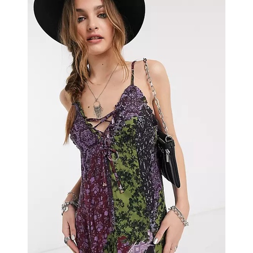 Đầm hai dây dáng maxi slip Fr33 P3ople xuất khẩu