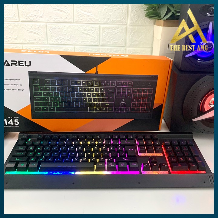 Bàn Phím Gaming LED 7 Màu Chơi Game DAREU LK145 - Bàn phím Giả Cơ Game Thủ Máy Vi Tính PC Laptop Có Dây