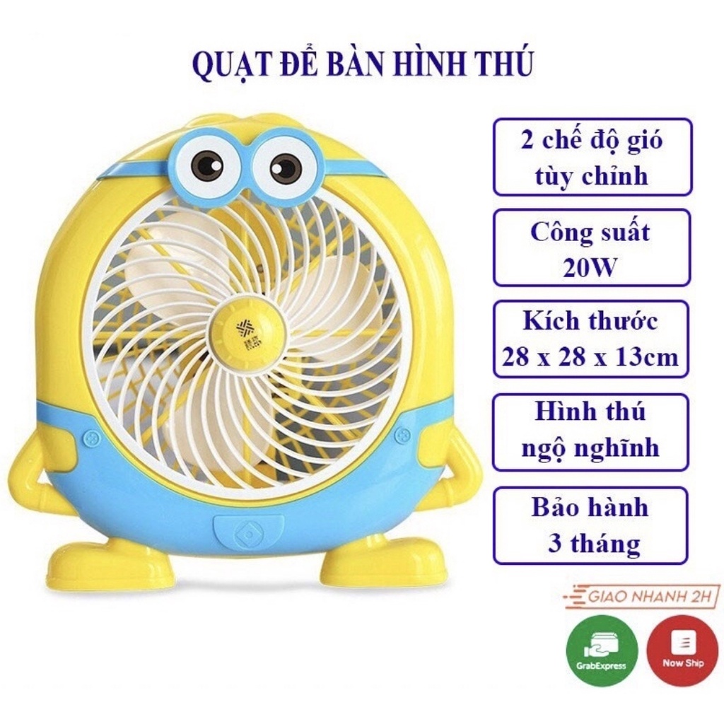 Quạt Mini Để Bàn Hình Thú Siêu Dễ Thương - Siêu Mát - Siêu Tiện Dụng