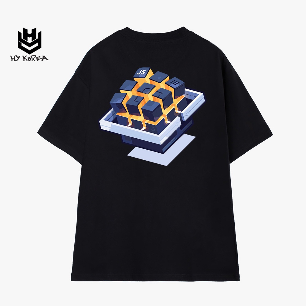 Áo Thun Tay Lỡ HY Korea In Hình JS 160 Unisex NAm Nữ Oversize.