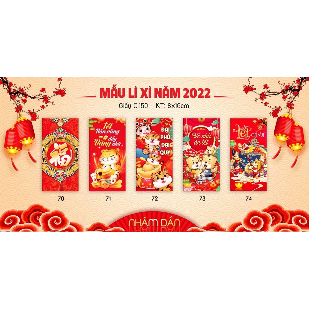Combo Bao Lì Xì Độc Lạ Tết NHÂM DẦN 2022 Nhiều Mẫu Giá Rẻ - Đẹp Nhiều Lựa Chọn - BLX1