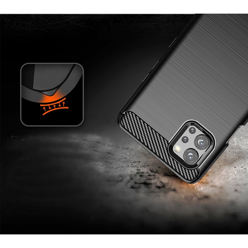 Ốp điện thoại TPU mềm sợi carbon chống trầy chống sốc tùy chọn màu sắc cho LG Q92 5G Q92