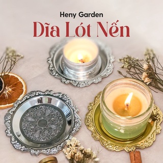 Đĩa Đựng Nến Thơm Trang Trí Phong Cách Hiện Đại HENY GARDEN