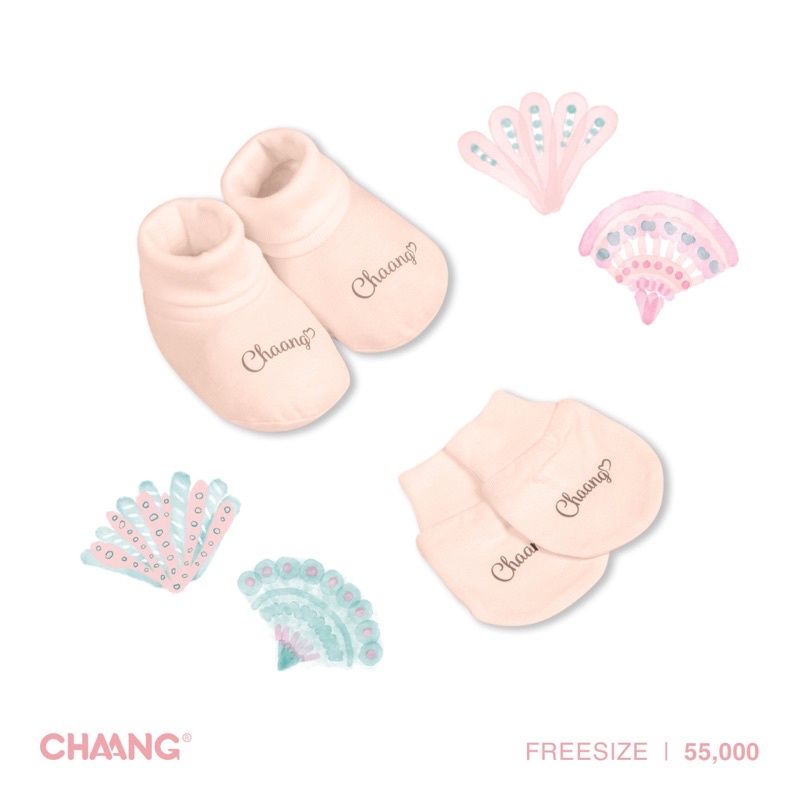 CHAANG Set Yếm Cổ Và Bao Tay Bao Chân Cho Trẻ Sơ Sinh Đến 6 Tháng Tuổi