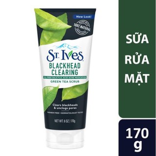 Sữa rửa mặt Sạch Mụn Đầu Đen ST.IVES Trà Xanh 170g - bao bì mới - 100925792