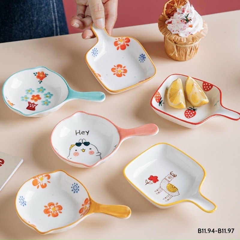 Dĩa, Bát, Gáo sứ đựng đồ ăn dặm siêu kute