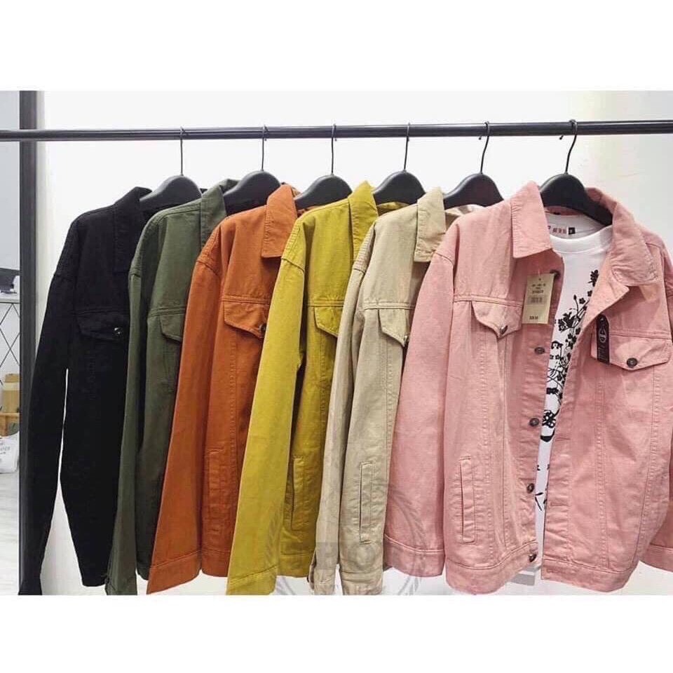 Áo Khoác Jacket Kaki Denim Nam Nữ Unisex