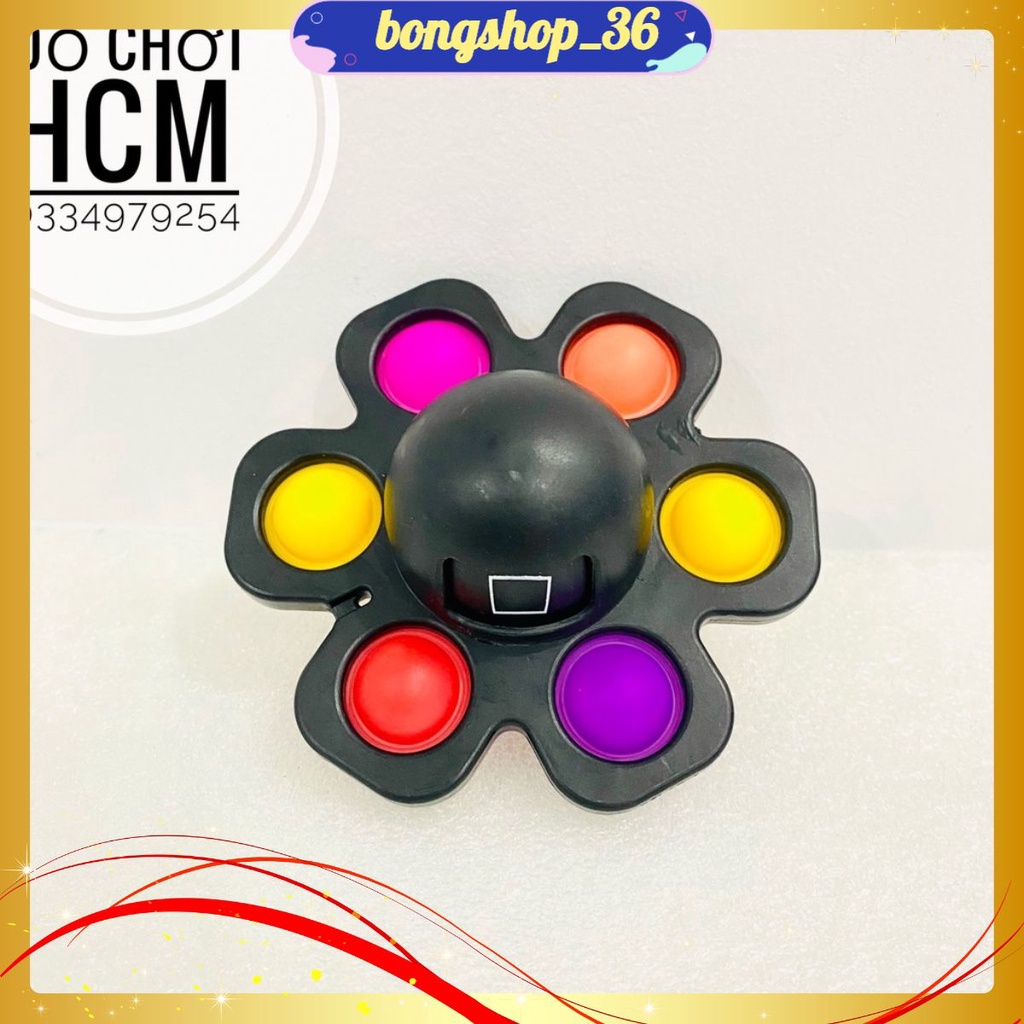 [Mã LIFE20KALL giảm 10% đơn 50K] Đồ Chơi Rubik Con Quay Fidget Spinner Hình Bông Hoa Kèm Pop It Siêu Hót