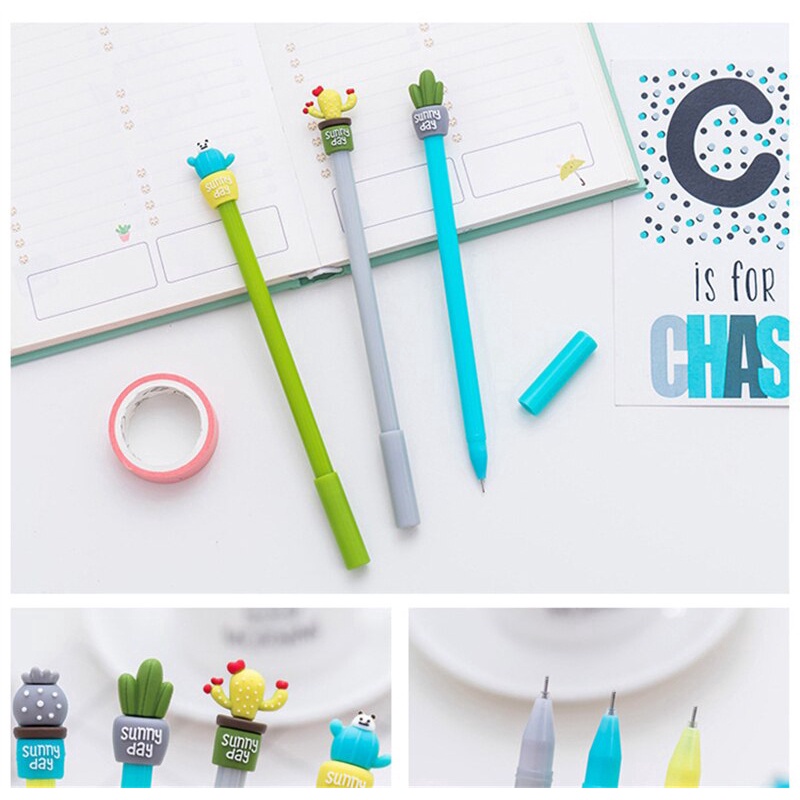 Set 4 Bút Bi Hình Cây Xương Rồng Dễ Thương