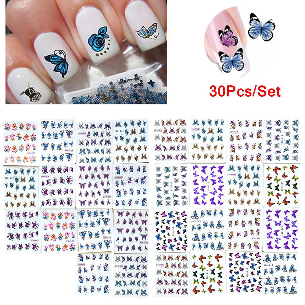 Decal nước nhiều màu dán móng nghệ thuật