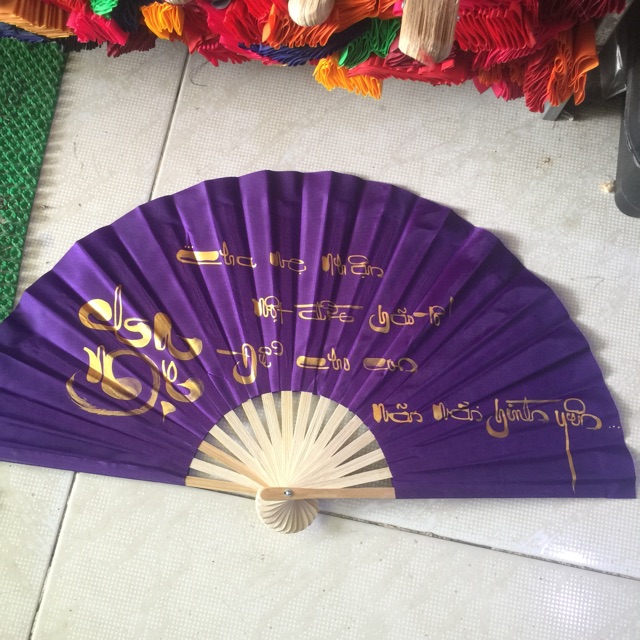 Quạt Vải Thầy Vẽ Chữ Thư Pháp # Quạt Siêu Đẹp , Mát # Bền