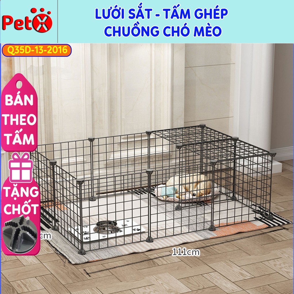 Quây chuồng chó (bán lẻ theo tấm) bằng tấm nhựa ghép, tấm lưới sắt, thép 35x35, mỗi tấm tặng kèm 2 chốt