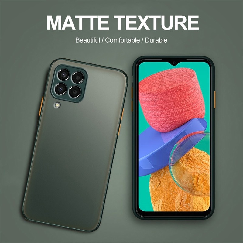 Ốp Điện Thoại Trong Mờ Chống Sốc Bảo Vệ Camera Cho Samsung Galaxy M12 M23 M33 M52 M53 F23 Sumsung M 33 A42 A22 A12 5G M336k