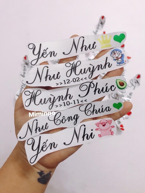 Tem chữ ký in theo yêu cầu