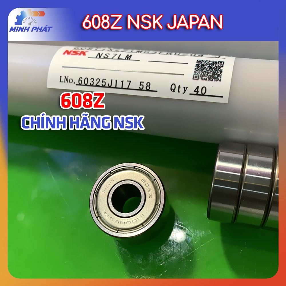 Vòng bi bạc đạn 608 NSK chính hãng NHẬT BẢN 608z 608DDU chất lượng