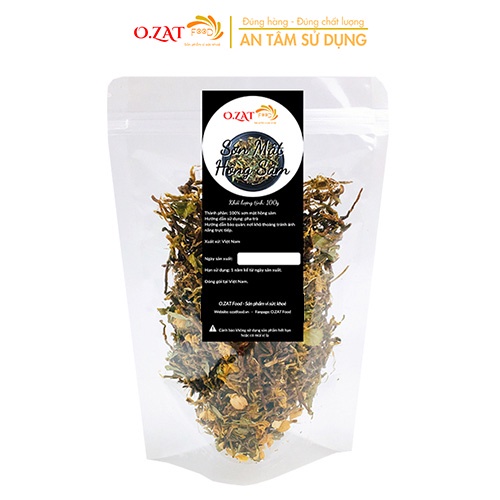 Trà sơn mật hồng sâm  O.ZAT Food  50g-100g - thanh nhiệt giải độc tốt cho người tiểu đường giúp ngủ ngon