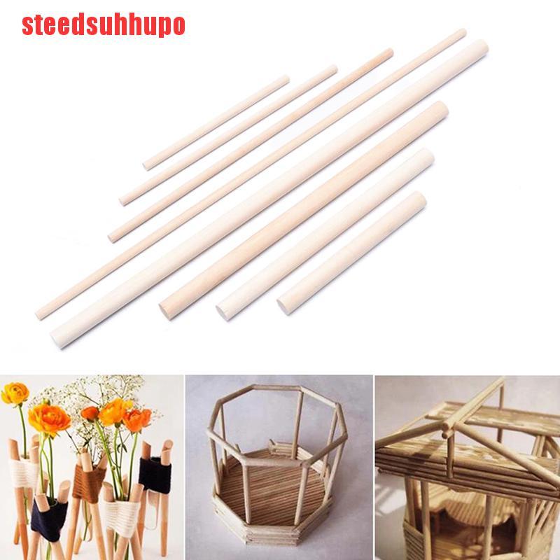 Set 10 Que Gỗ Đầu Tròn Chuyên Dụng Cho Mô Hình Đồ Chơi