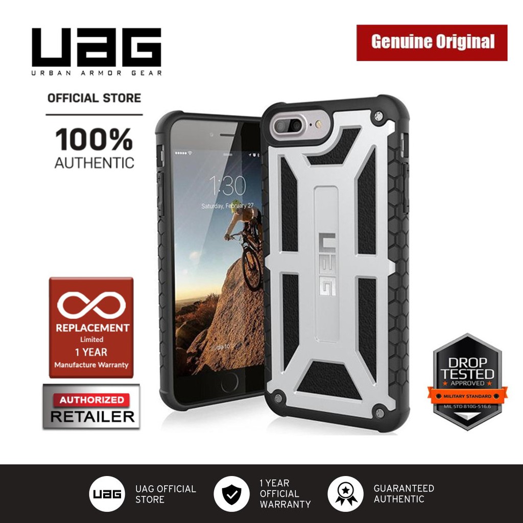 UAG Monarch Series Apple Ốp lưng iphone 8 / Ốp lưng iphone 7 / Ốp lưng iphone 6/6s  Ốp lưng iphone 8 Plus / Ốp lưng iphone 7 Plus / Ốp lưng iphone 6/6s Plus - Silver