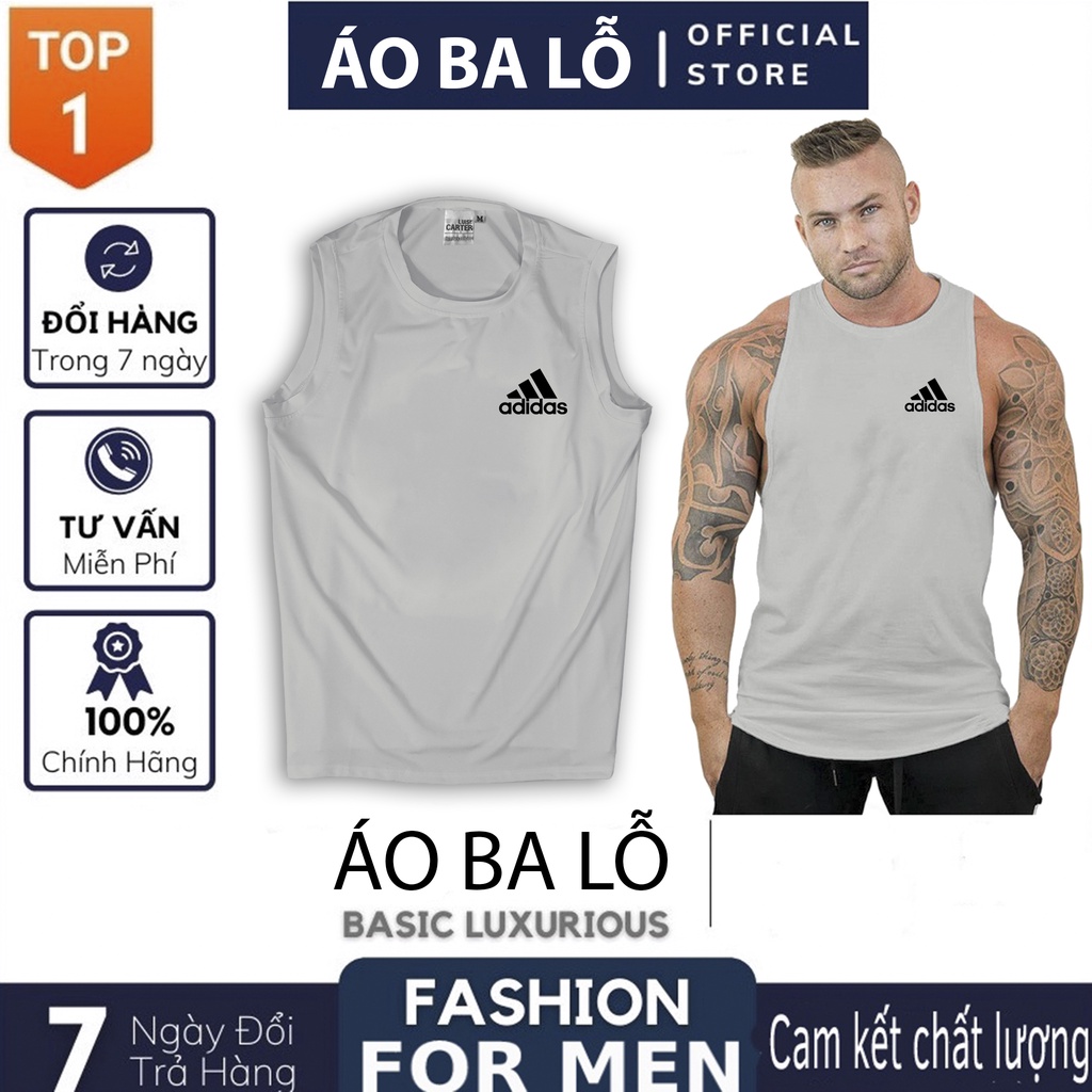 Áo Ba Lỗ Sát Nách Adidas - Tanktop Thể Thao Cao Cấp Thoáng Mát, Chất Vải Chuyên Thể Thao Thun Lạnh Co Giãn 4 Chiều
