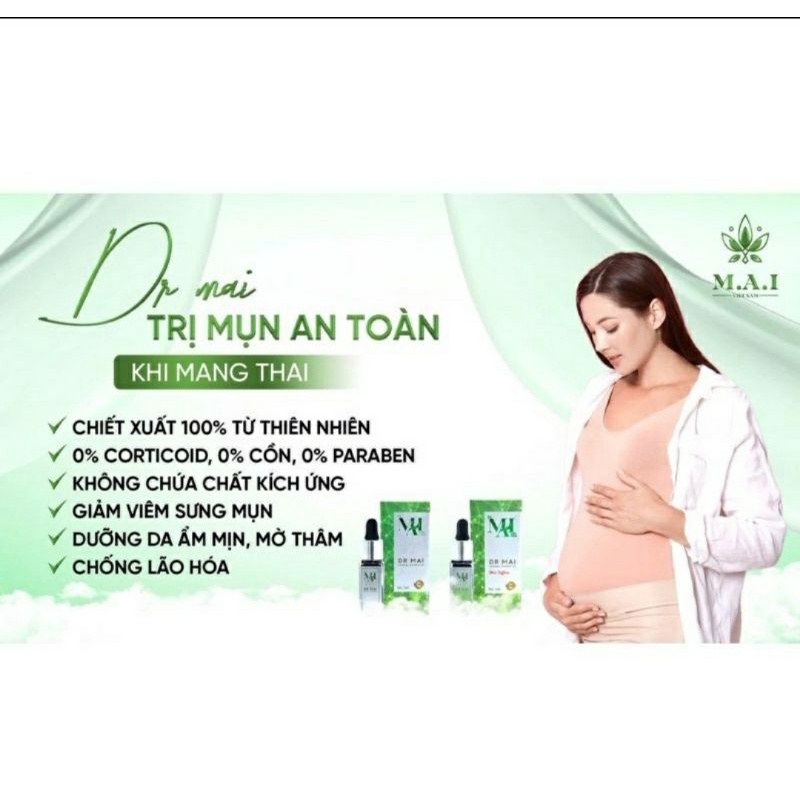 (TẶNG MIẾNG DÁN LỘT MỤN ĐẦU ĐEN) serum Tri mun thảo mộc Mai dùng cho mọi lứa tuổi an toàn cho cả mẹ bầu | BigBuy360 - bigbuy360.vn