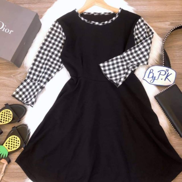 Đầm tay phối kate