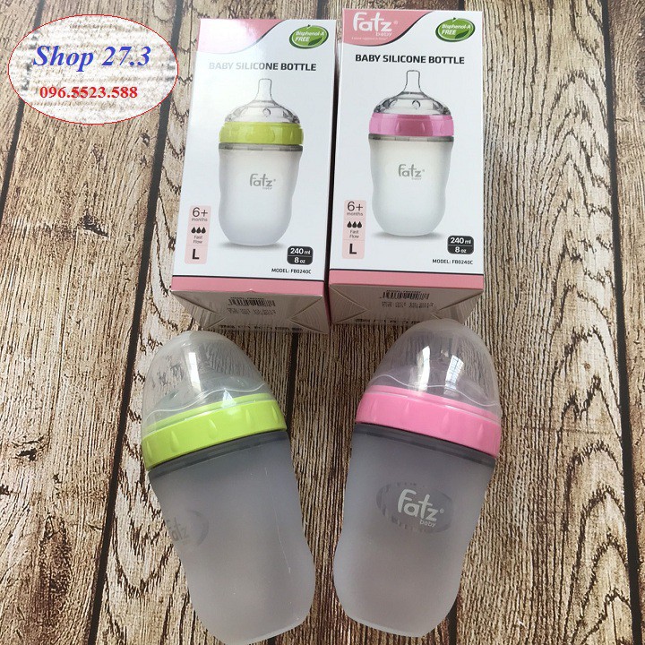 [Chính hãng] Bình sữa 240ml cho bé trên 6 tháng Fatz baby FB0240C